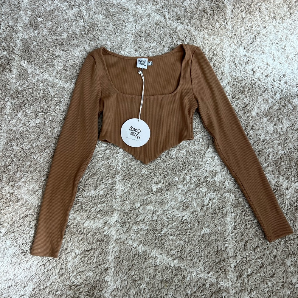 Princess Polly Greer Longsleeve Top in Tan